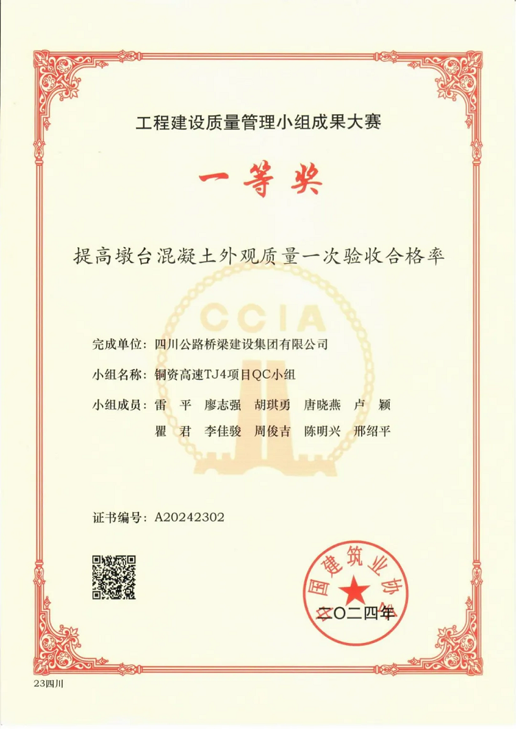 喜報(bào) | 公司獲得4項(xiàng)國家級QC成果