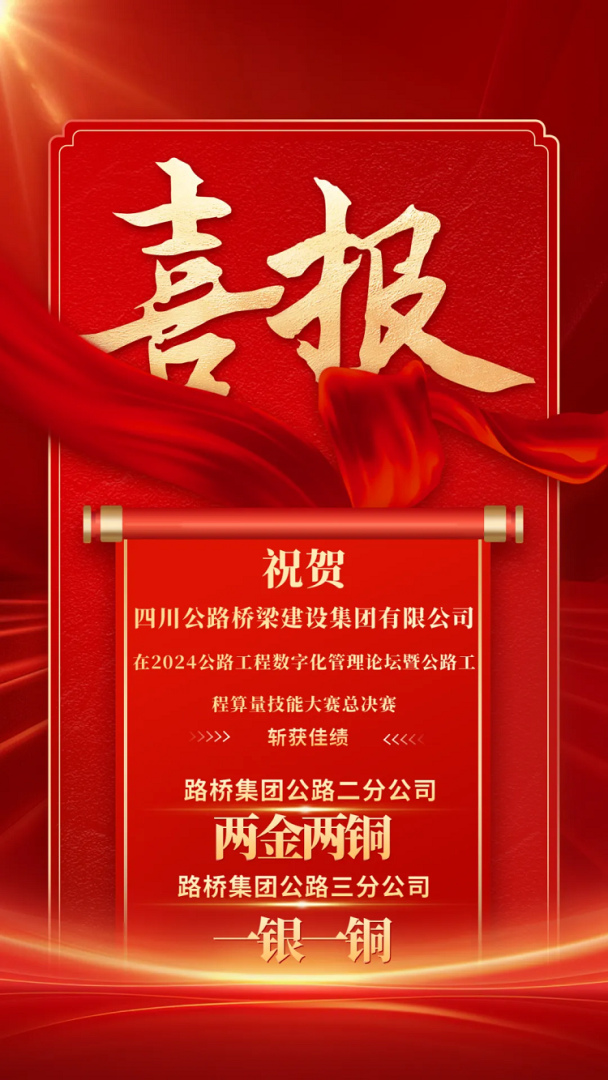 喜報(bào)丨公司在2024年公路工程算量技能大賽斬獲佳績(jī)